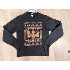 Marvel‎ women's small  Iron Man Get Your Jingle On Fair Isle Sweatshirt